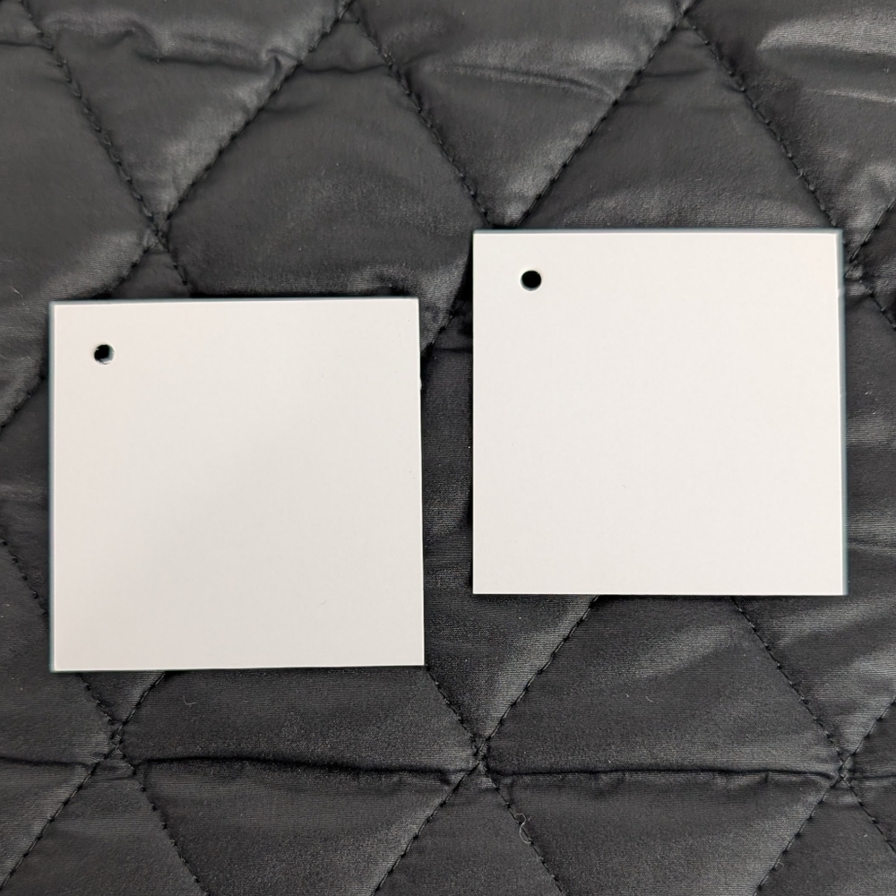 Hang Tags Lot of 240 Tags 2"x2" Corner Hole 14 pt Cardstock Matte